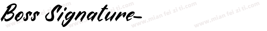 Boss Signature字体转换